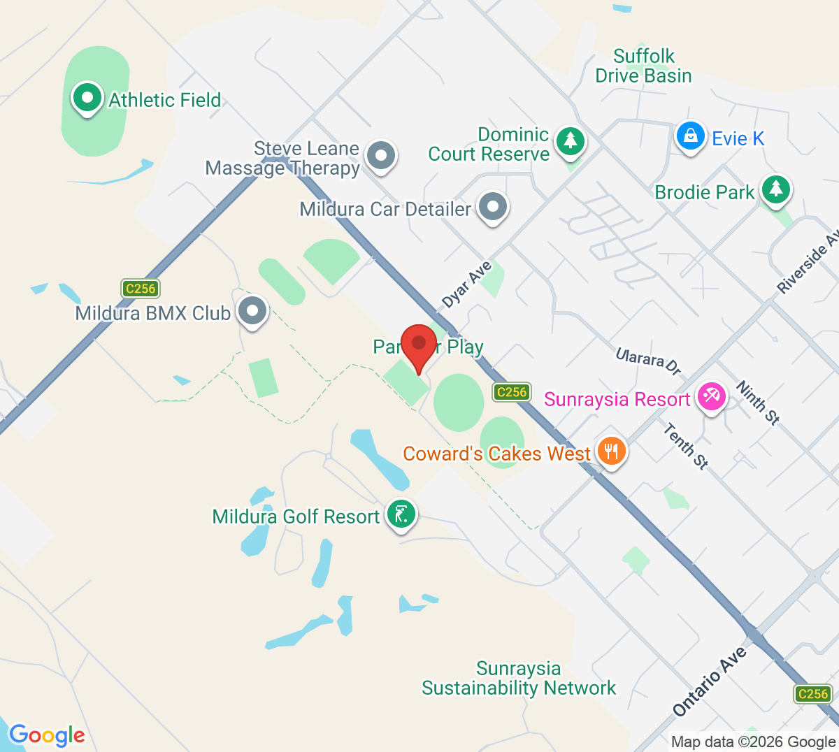 Map of Sacred Heart & St Andrews Tennis Club