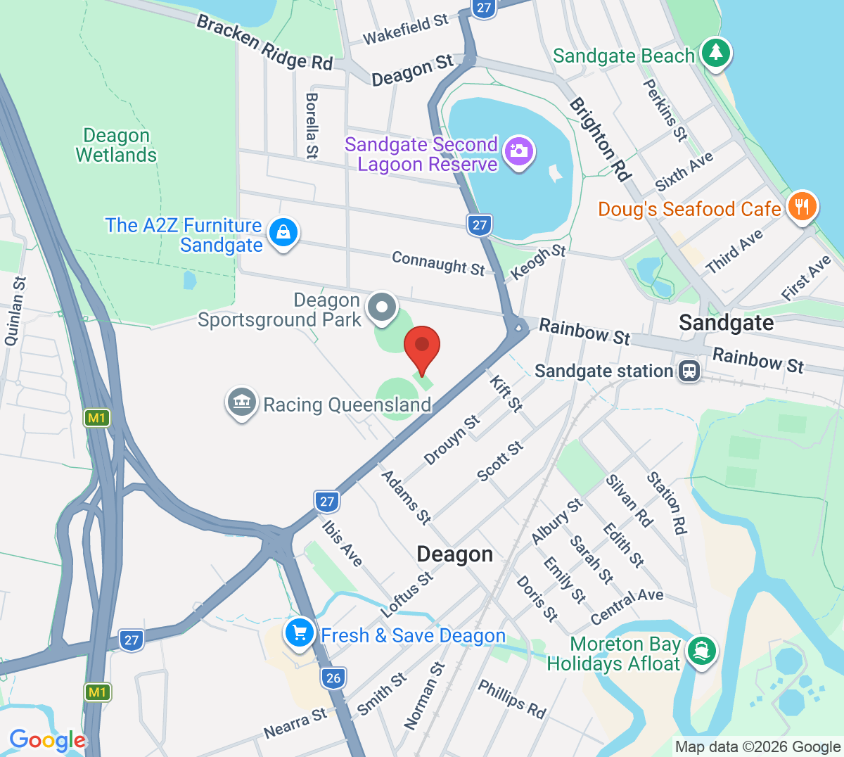 Map of The Sandgate Tennis Centre