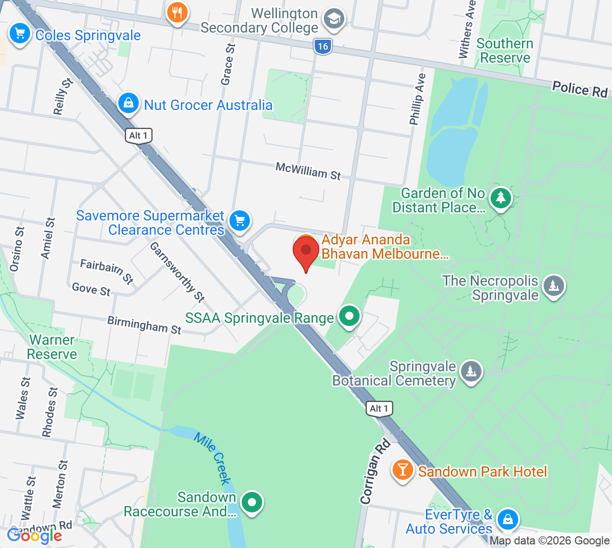 Map of Sandown Indoors Sports Centre