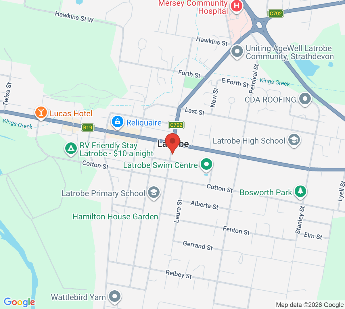 Map of Sassafras Tennis Club