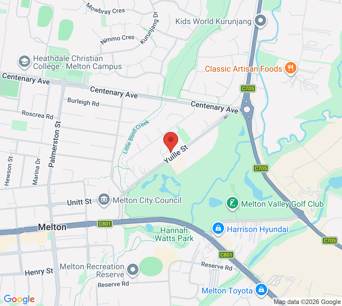 Map of Scots Uniting Tennis Club