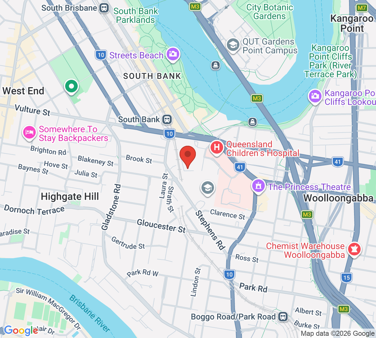 Map of Somerville House Tennis Centre