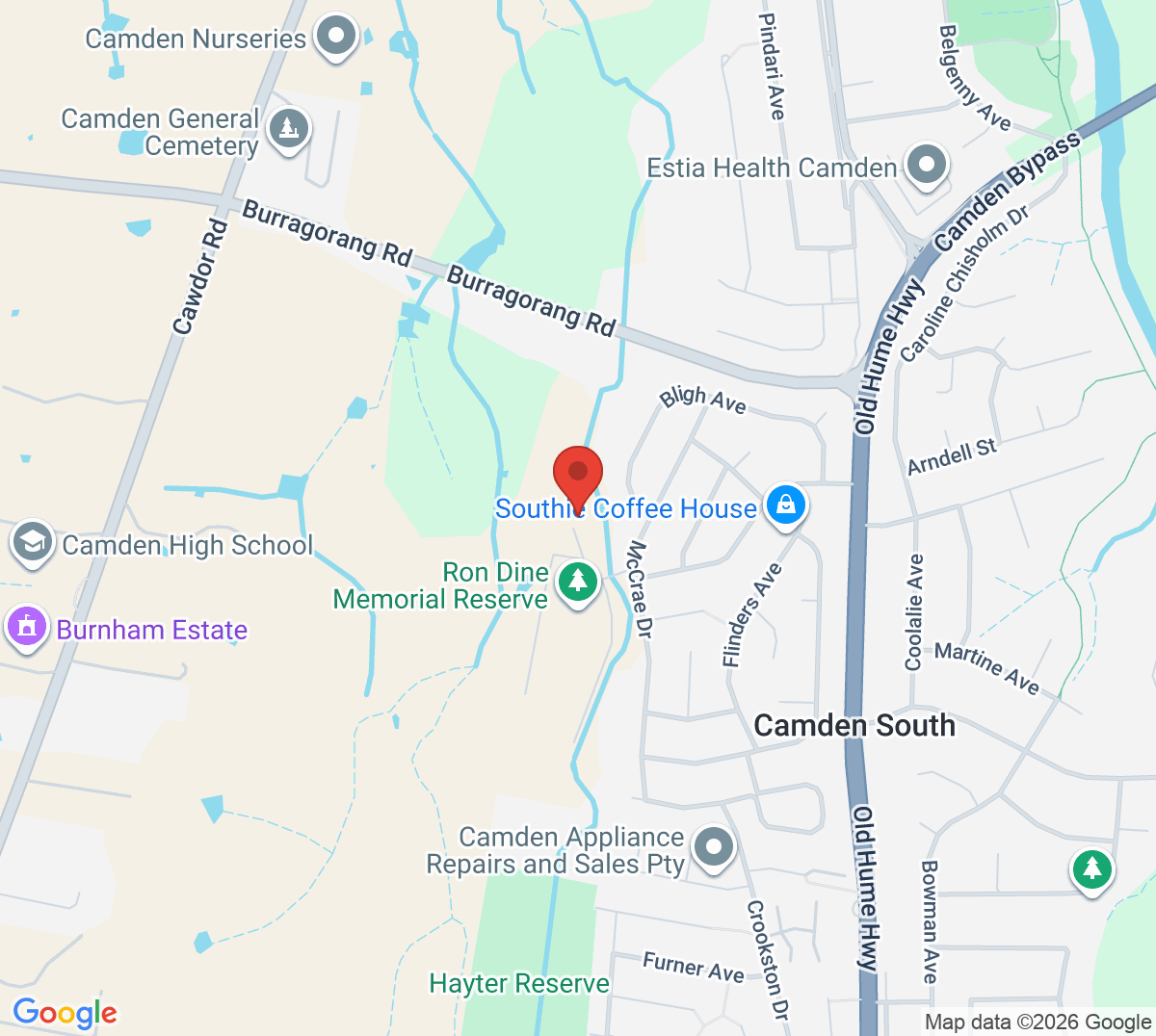 Map of South Camden Tennis Club