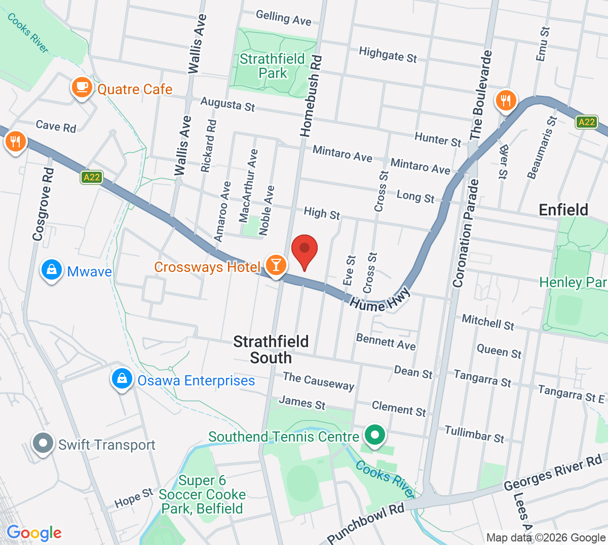 Map of South Strathfield Public School