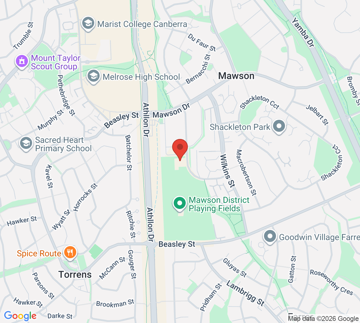 Map of Southlands Tennis Club