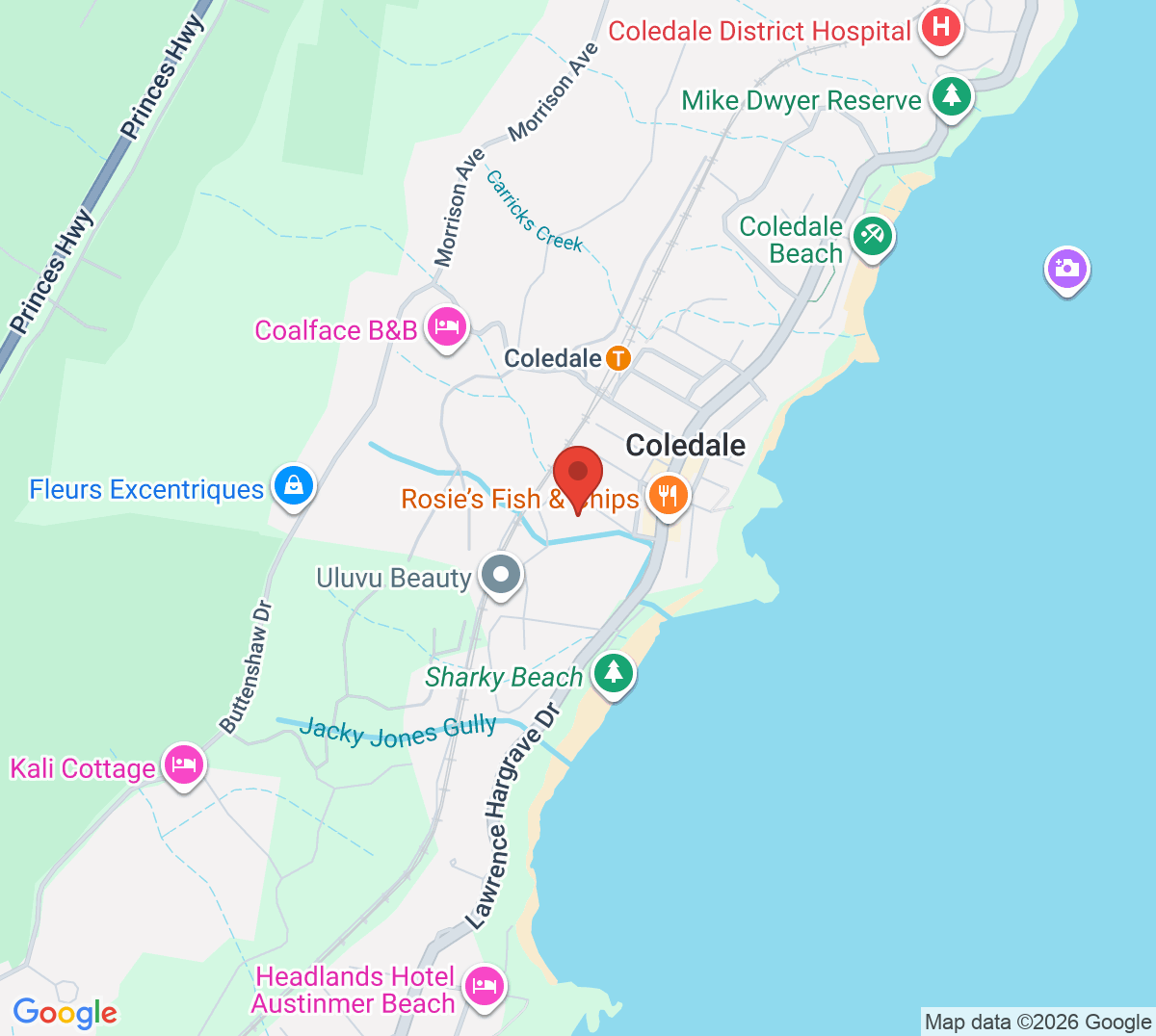 Map of St James Tennis Club (Coledale)