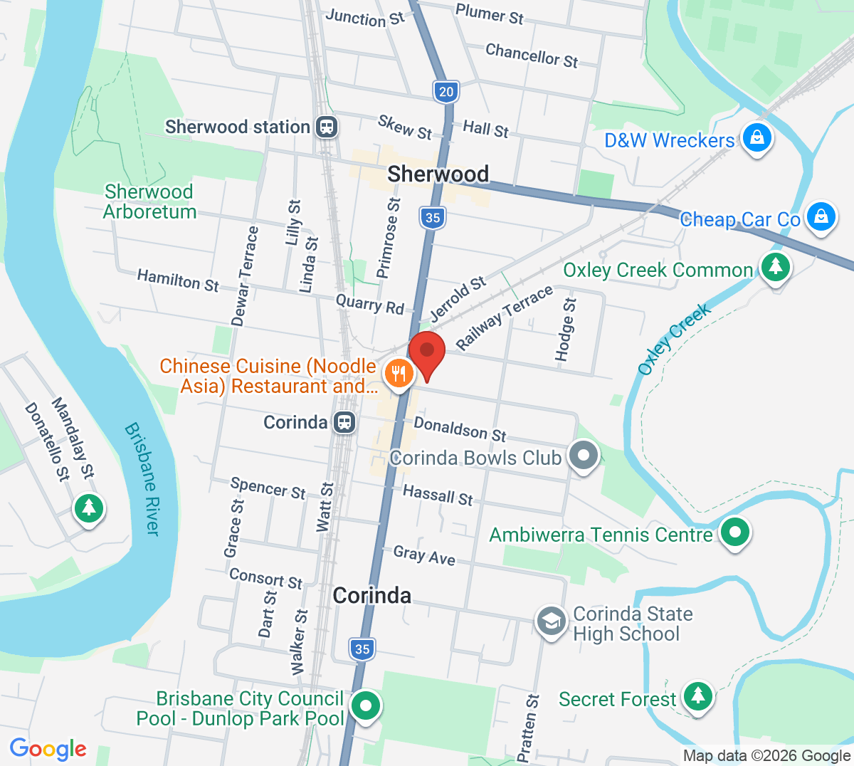 Map of St Joseph's Primary School Corinda