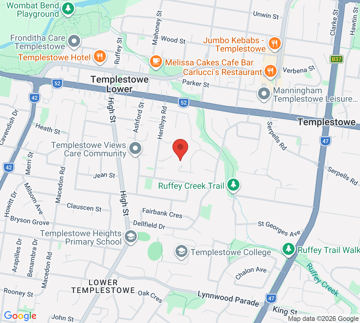 Map of St Kevin's Tennis Club