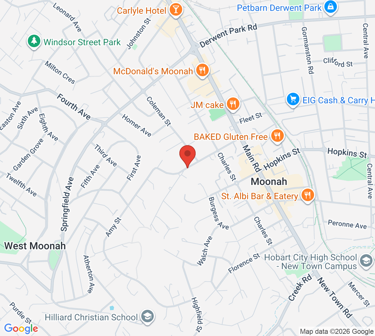 Map of St Therese's Tennis Club