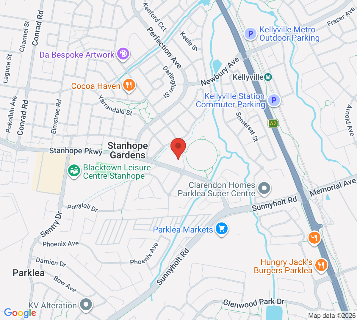 Map of Stanhope Gardens Tennis Courts