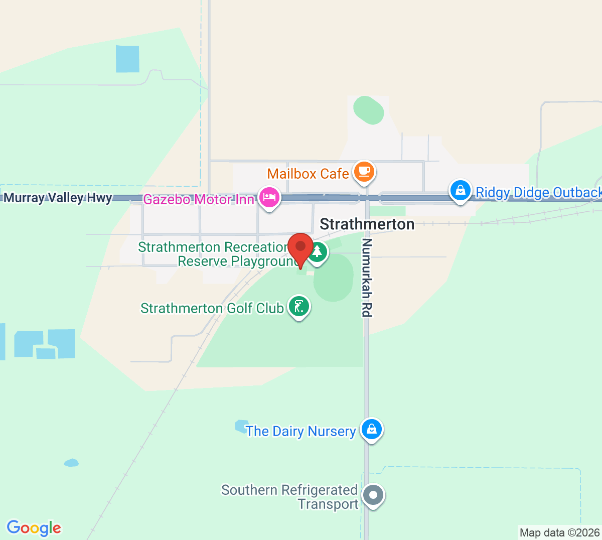 Map of Strathmerton Tennis Club