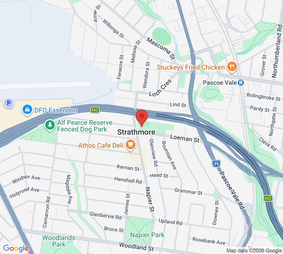 Map of Strathmore Tennis Club