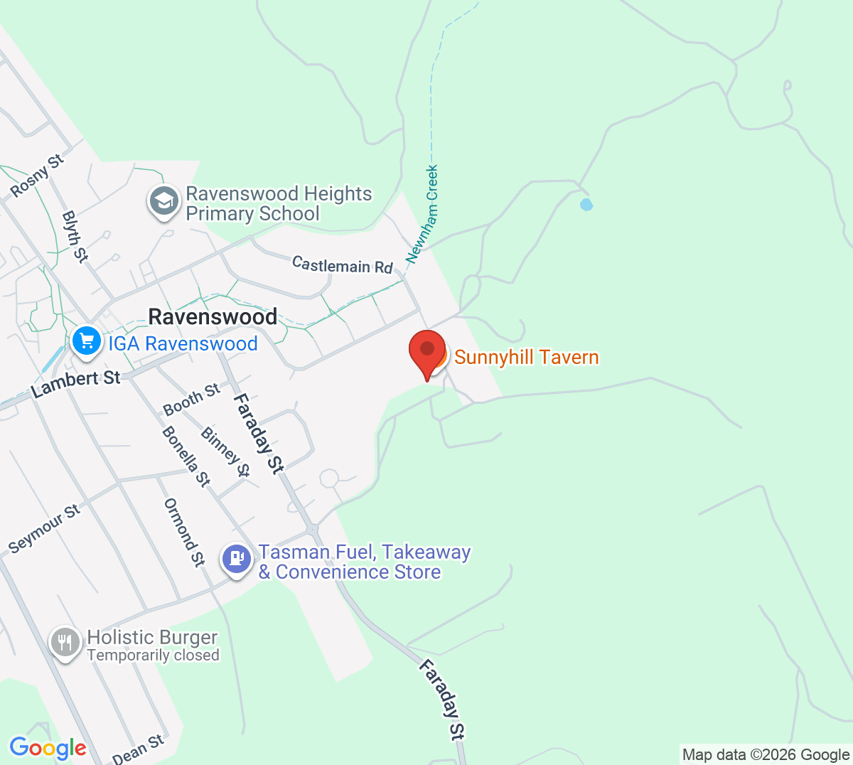 Map of Sunny Hill Tennis Club