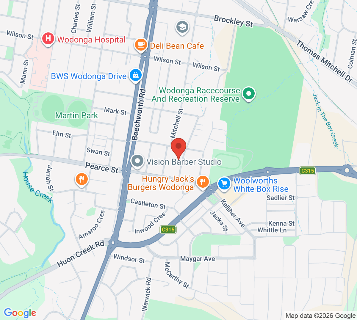 Map of Sunnyside Tennis Club