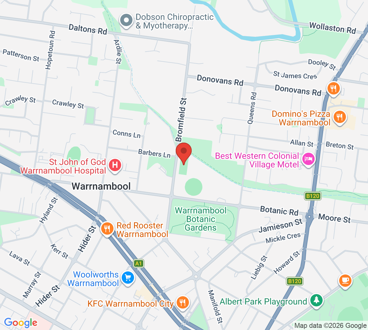 Map of Supergrasse Tennis Complex
