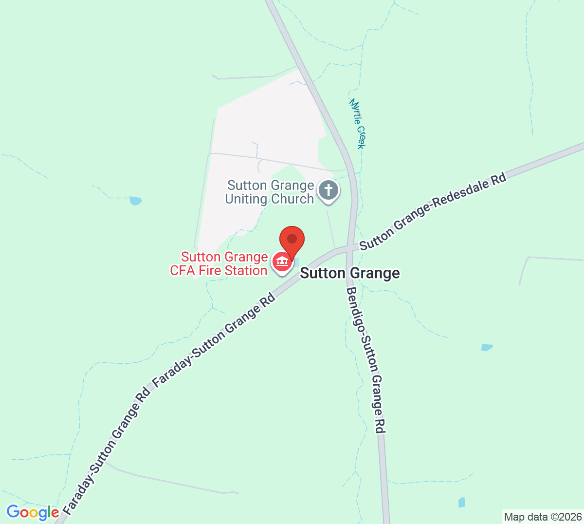 Map of Sutton Grange Tennis Club