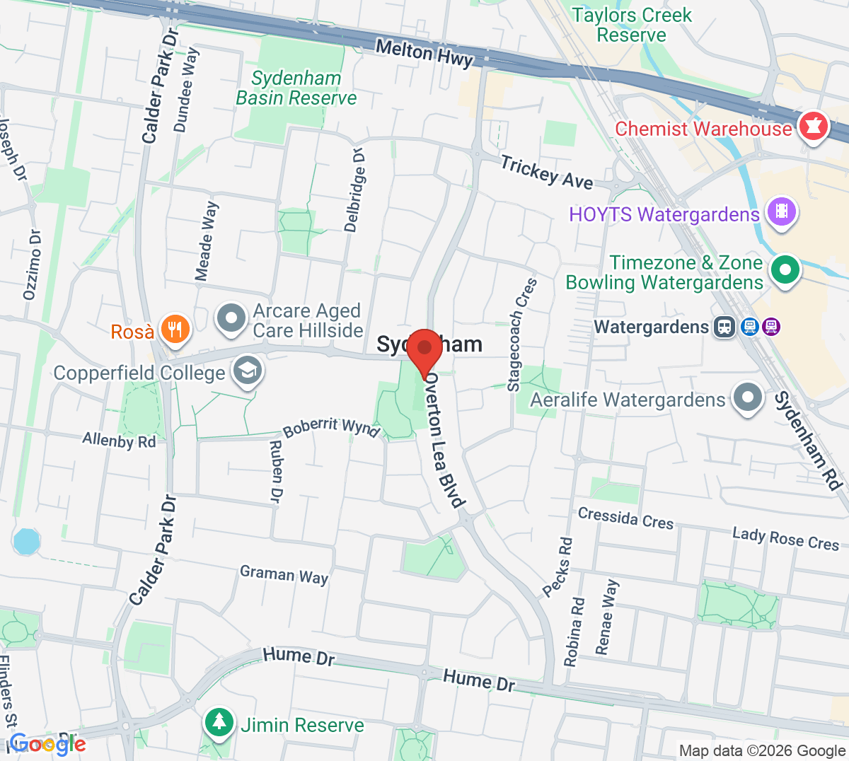 Map of Sydenham Tennis Club