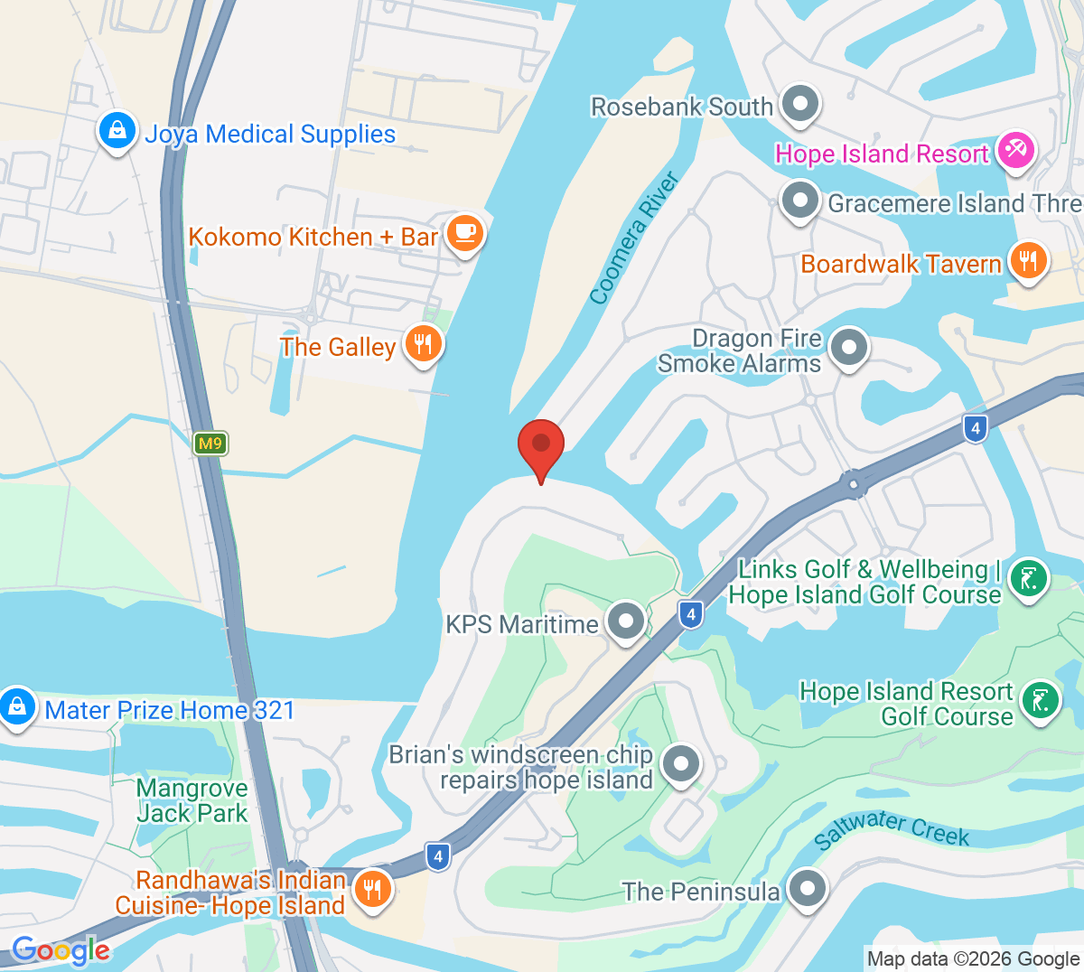 Map of Tennis Blue International Training Academy