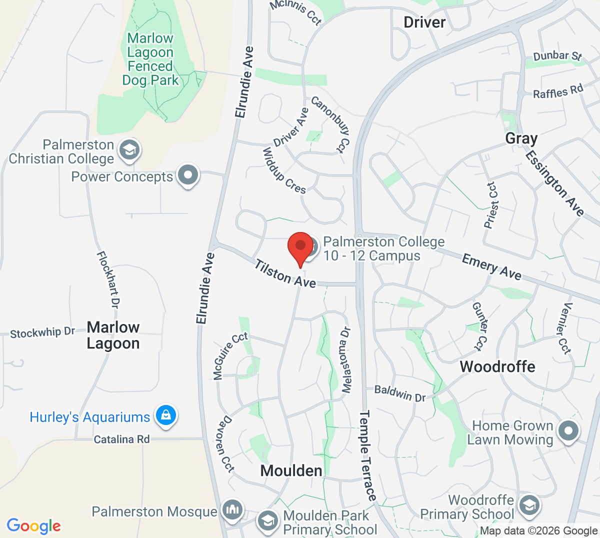 Map of Tennis Palmerston