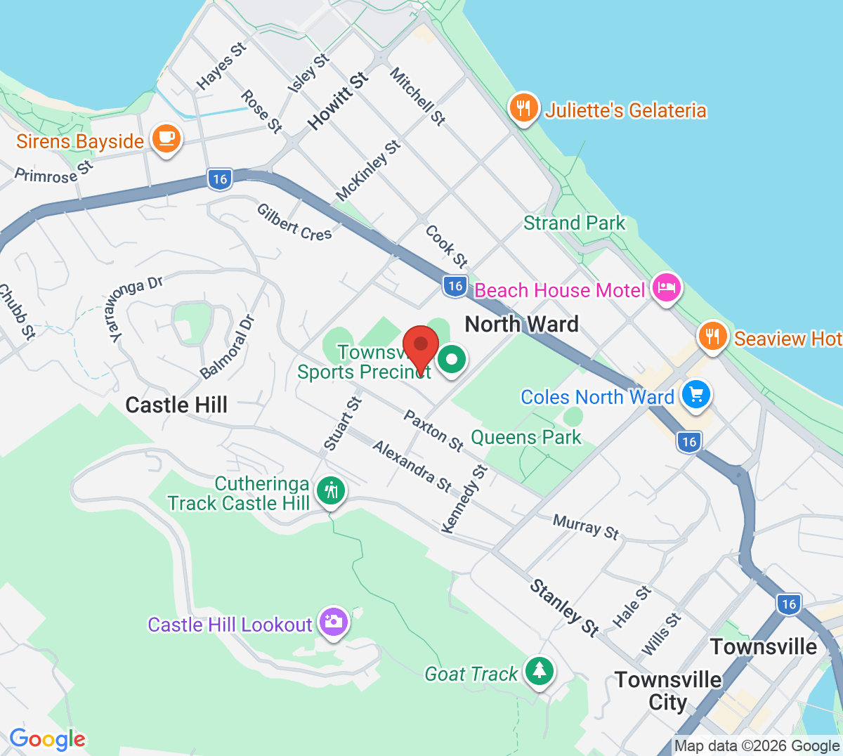 Map of Tennis Townsville