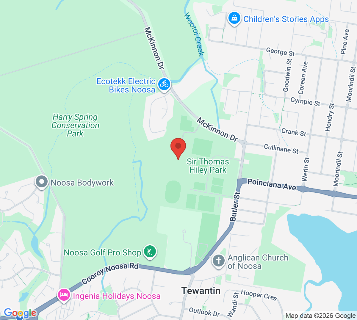 Map of Tewantin Tennis Club