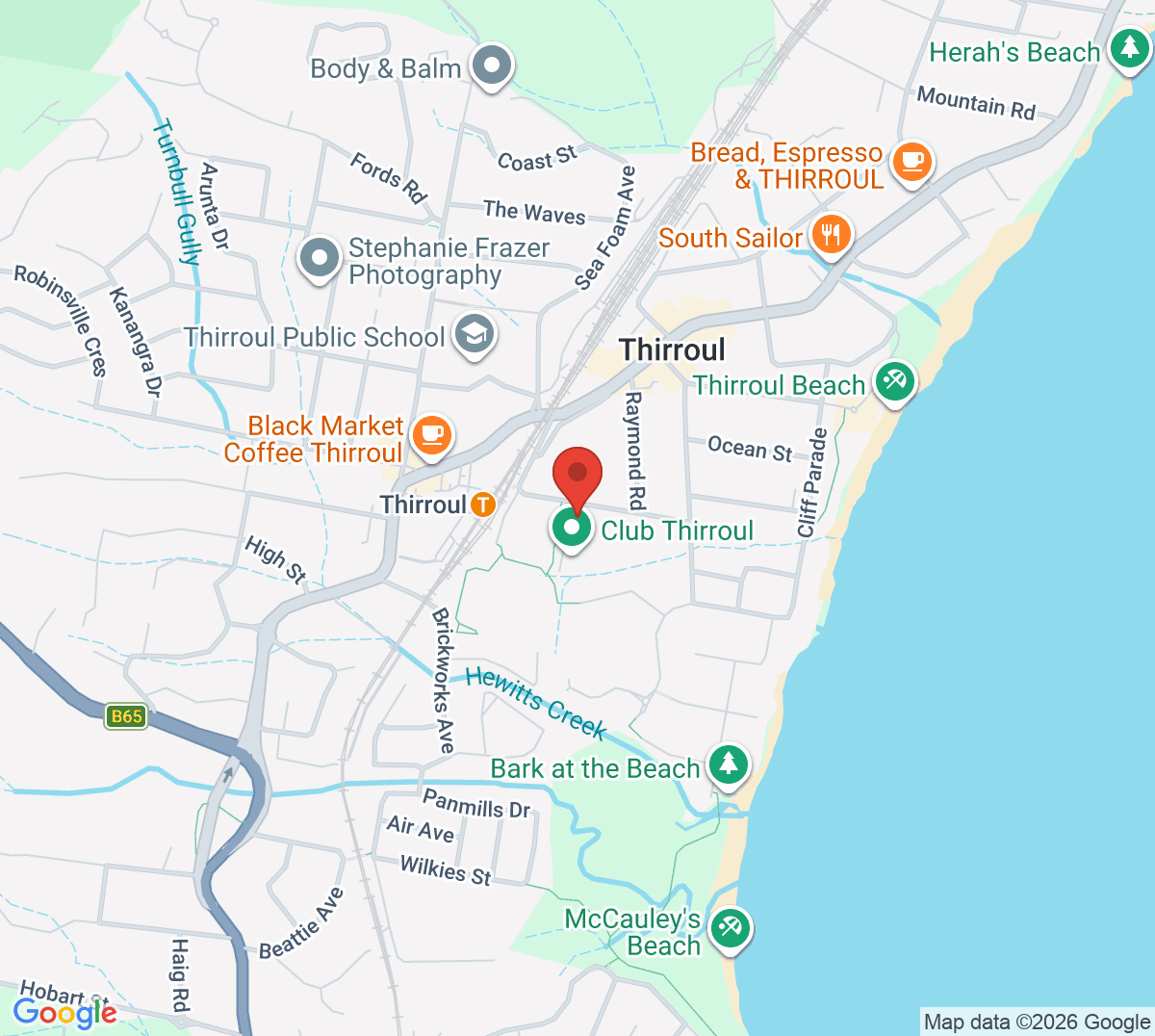 Map of Thirroul Tennis Centre