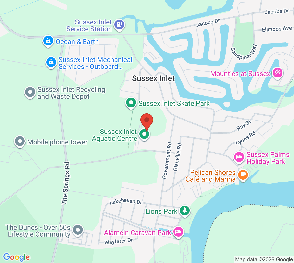 Map of Thompson Street Sporting Complex