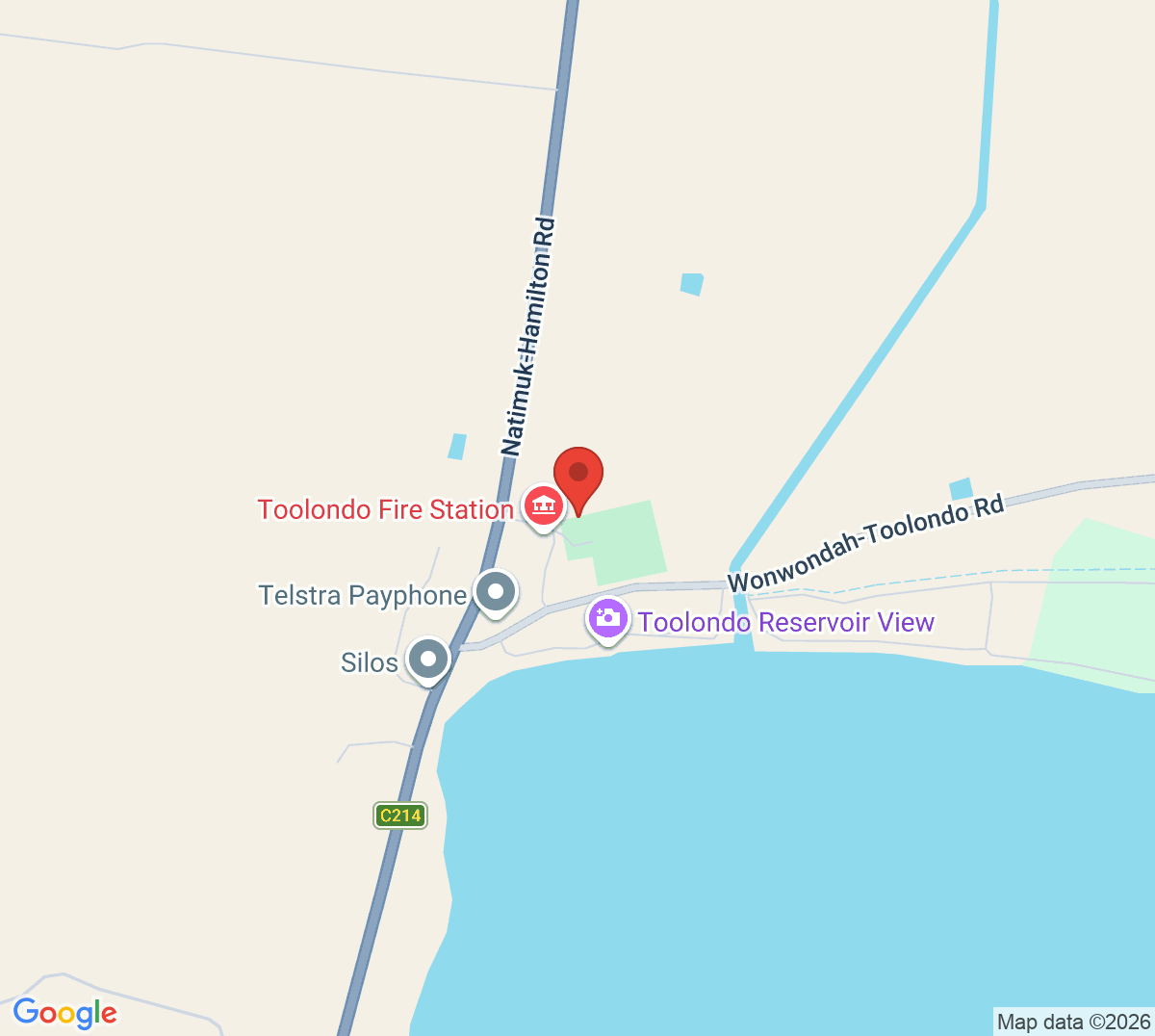 Map of Toolondo Tennis Club