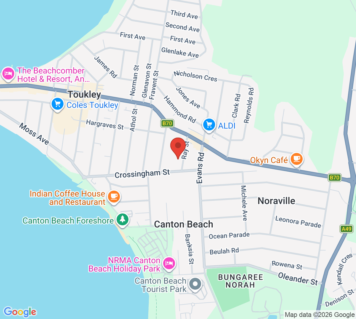 Map of Toukley Tennis Academy