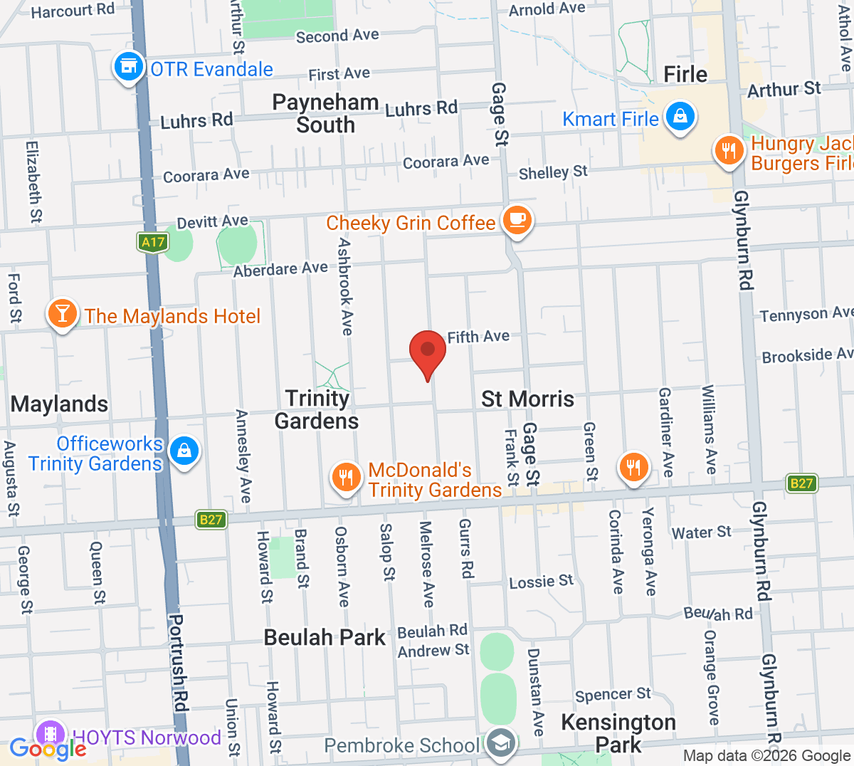 Map of Trinity Titans Tennis