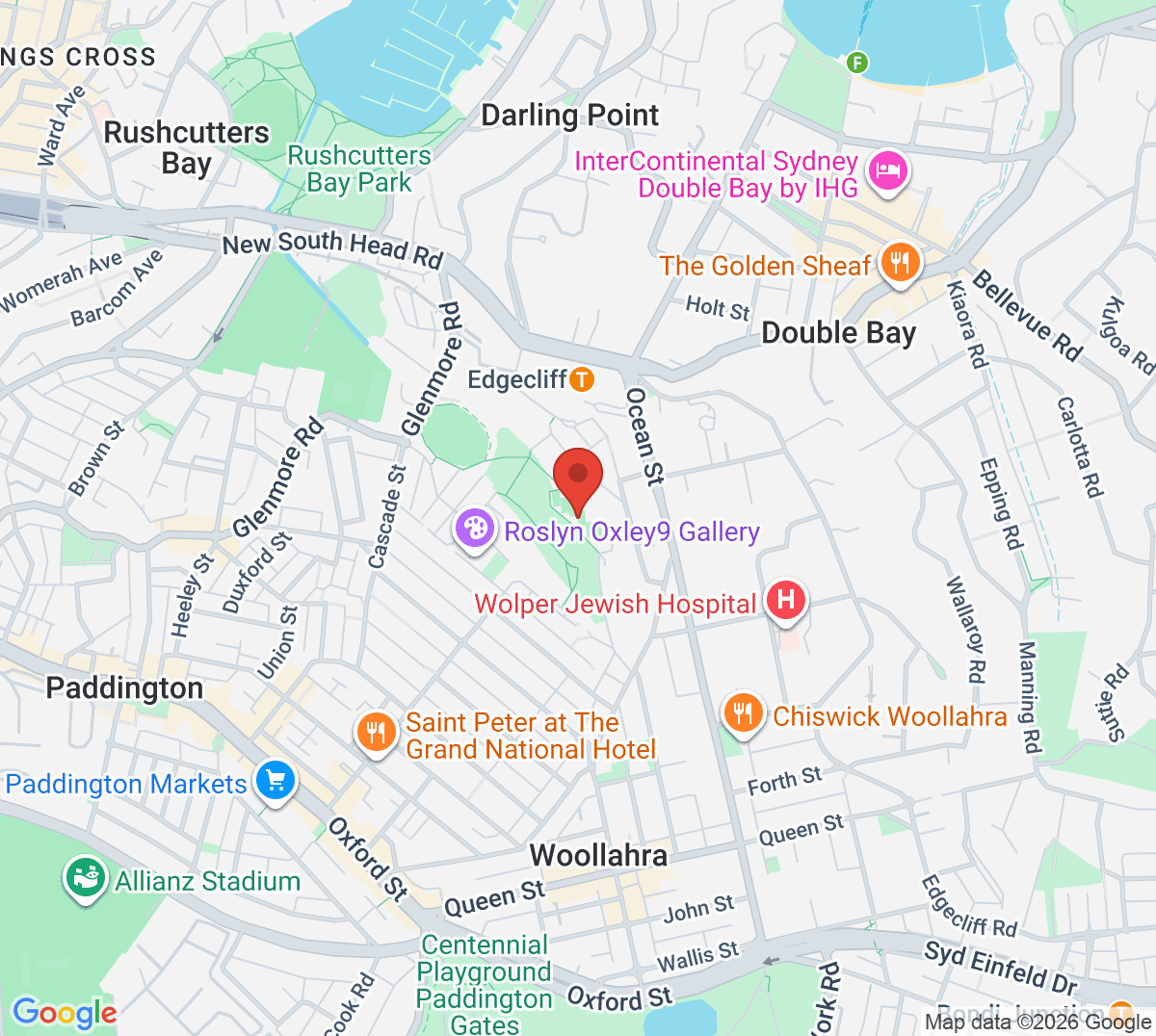 Map of Trumper Park Tennis Centre