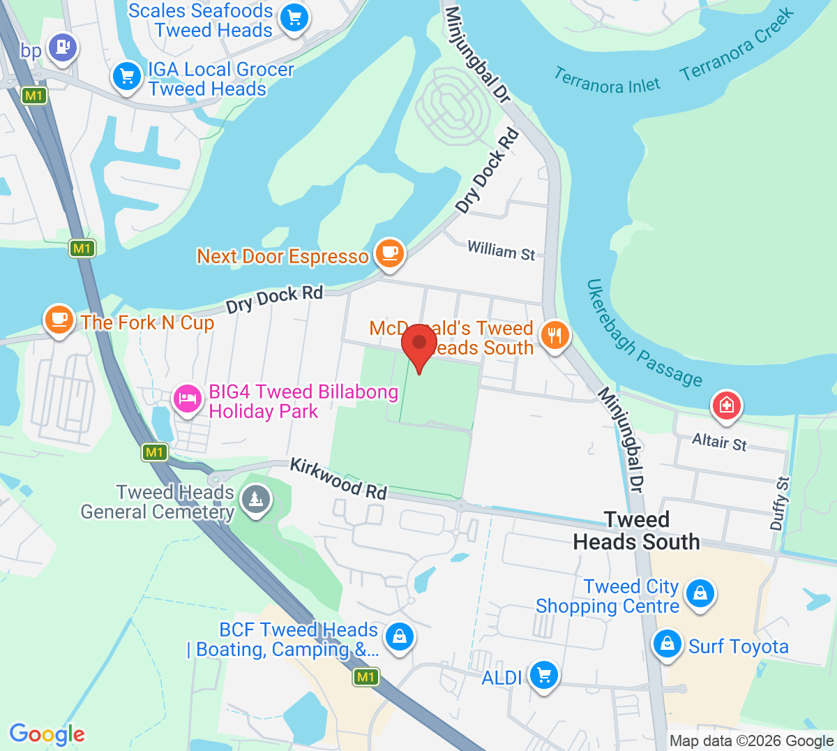 Map of Voyager Tennis - Tweed Heads (Pickleball)