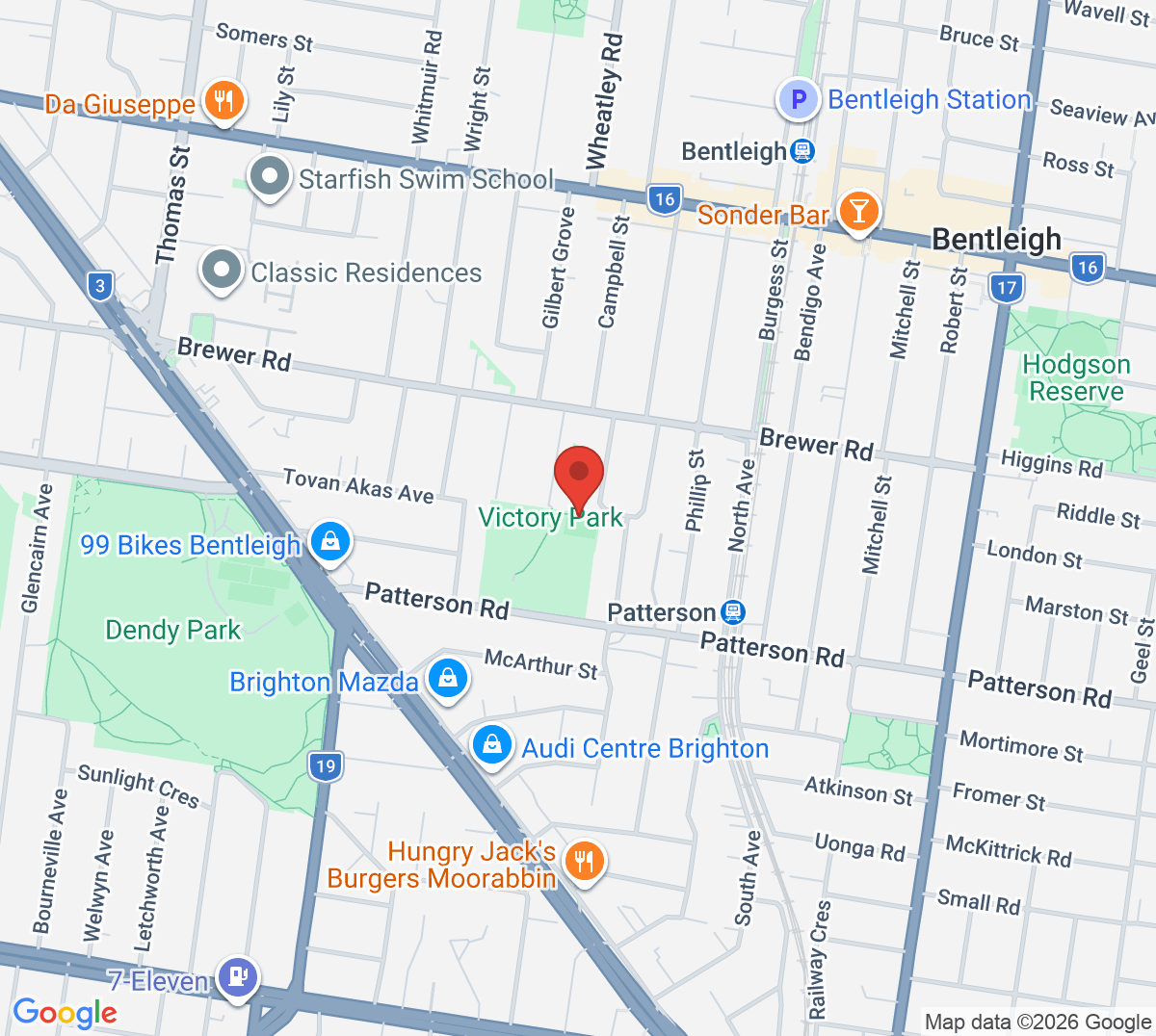 Map of Victory Park Tennis Club