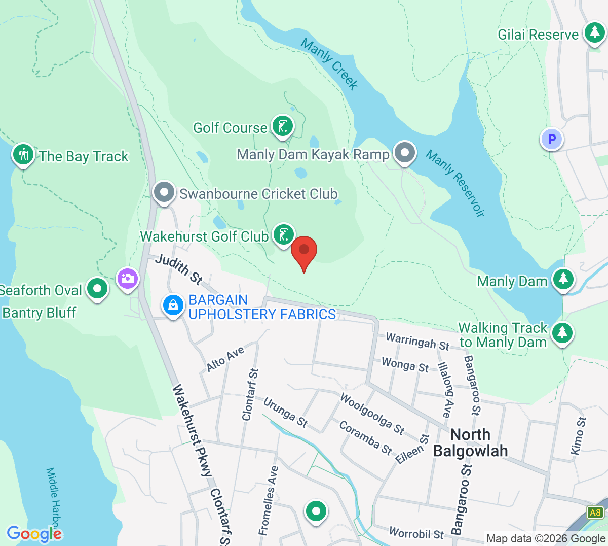 Map of Wakehurst Tennis, Seaforth