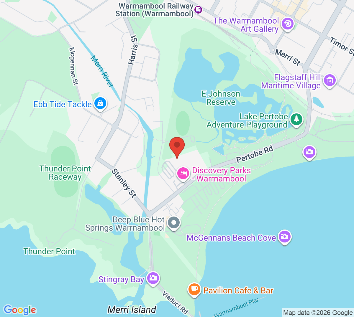 Map of Warrnambool Lawn Tennis Club