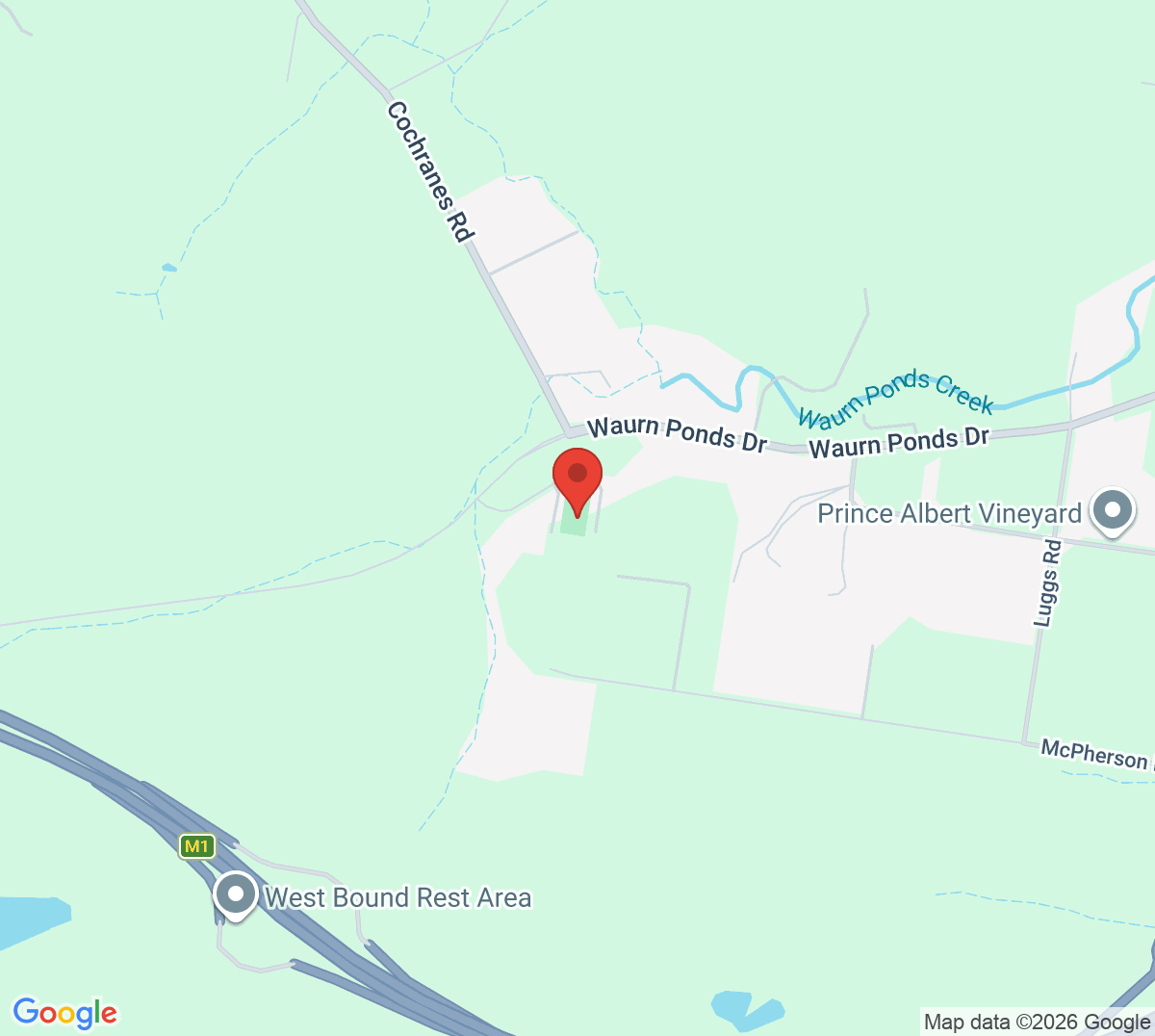 Map of Waurn Ponds Tennis Club