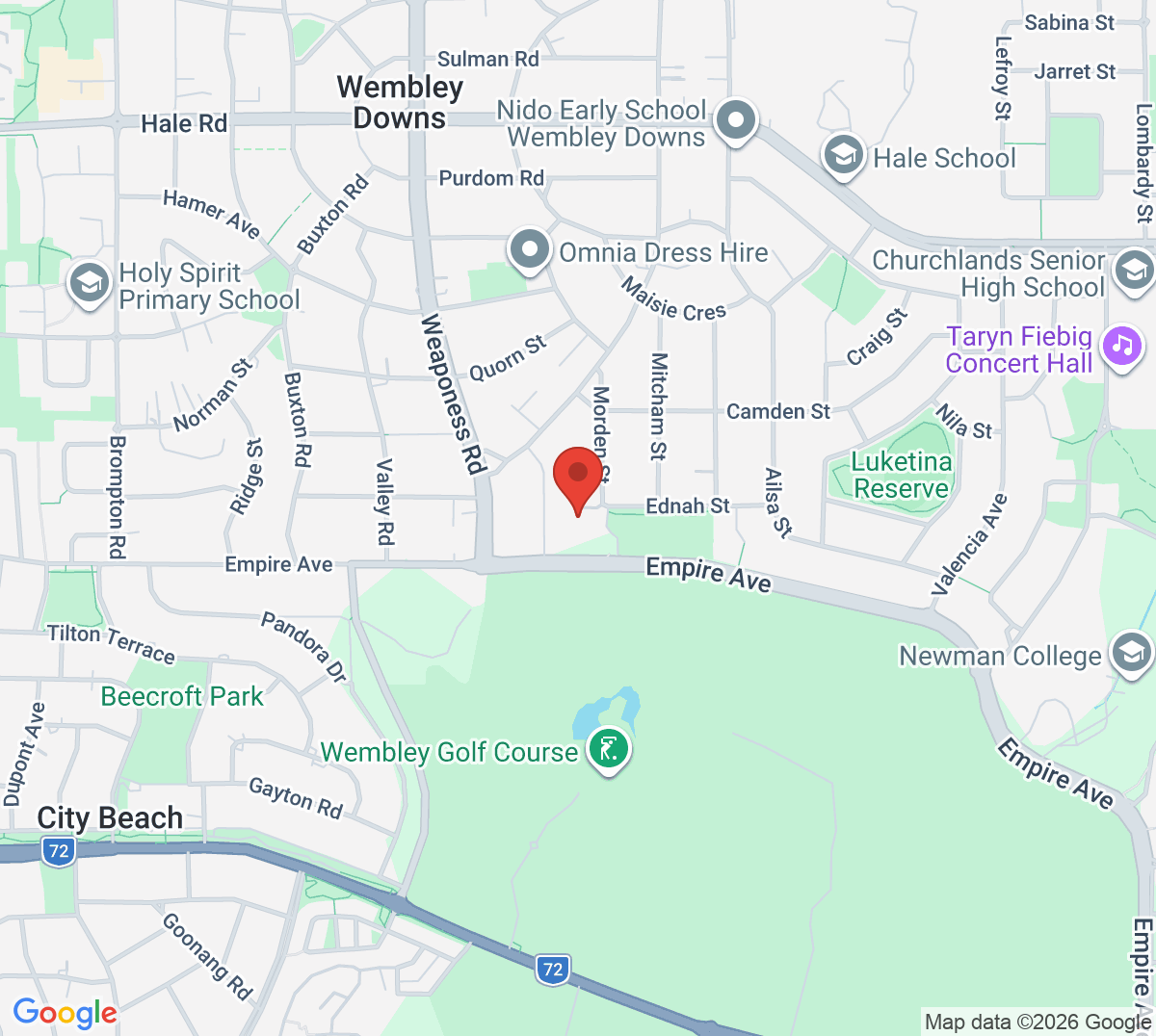 Map of Wembley Downs Tennis Club