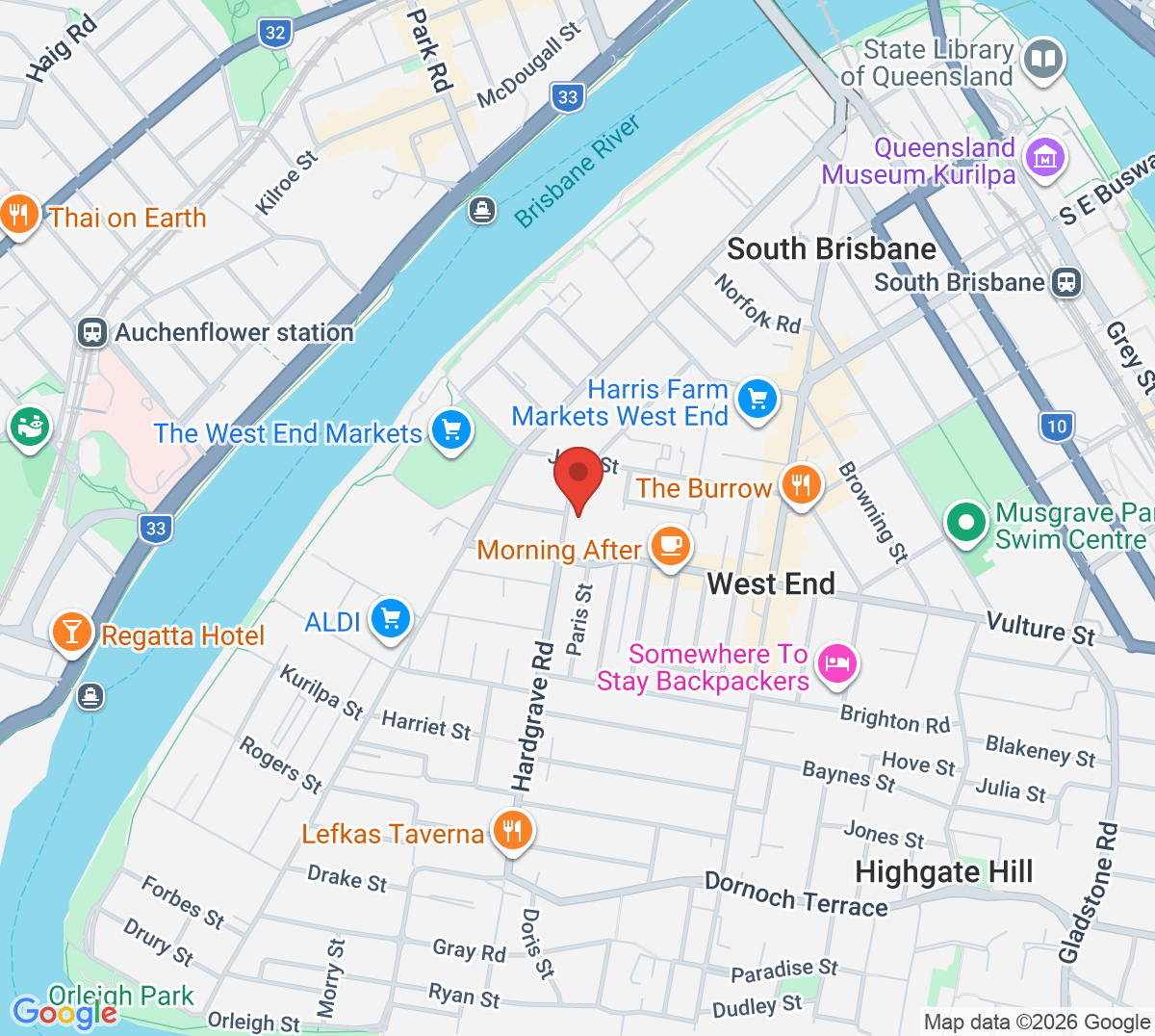 Map of West End State School