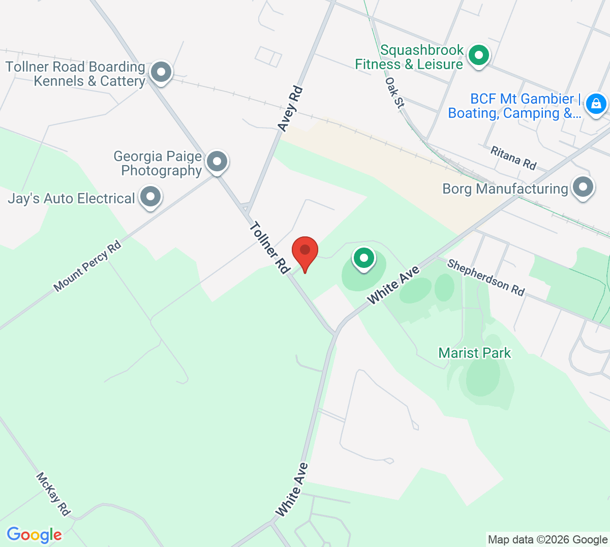 Map of West Gambier Tennis Club