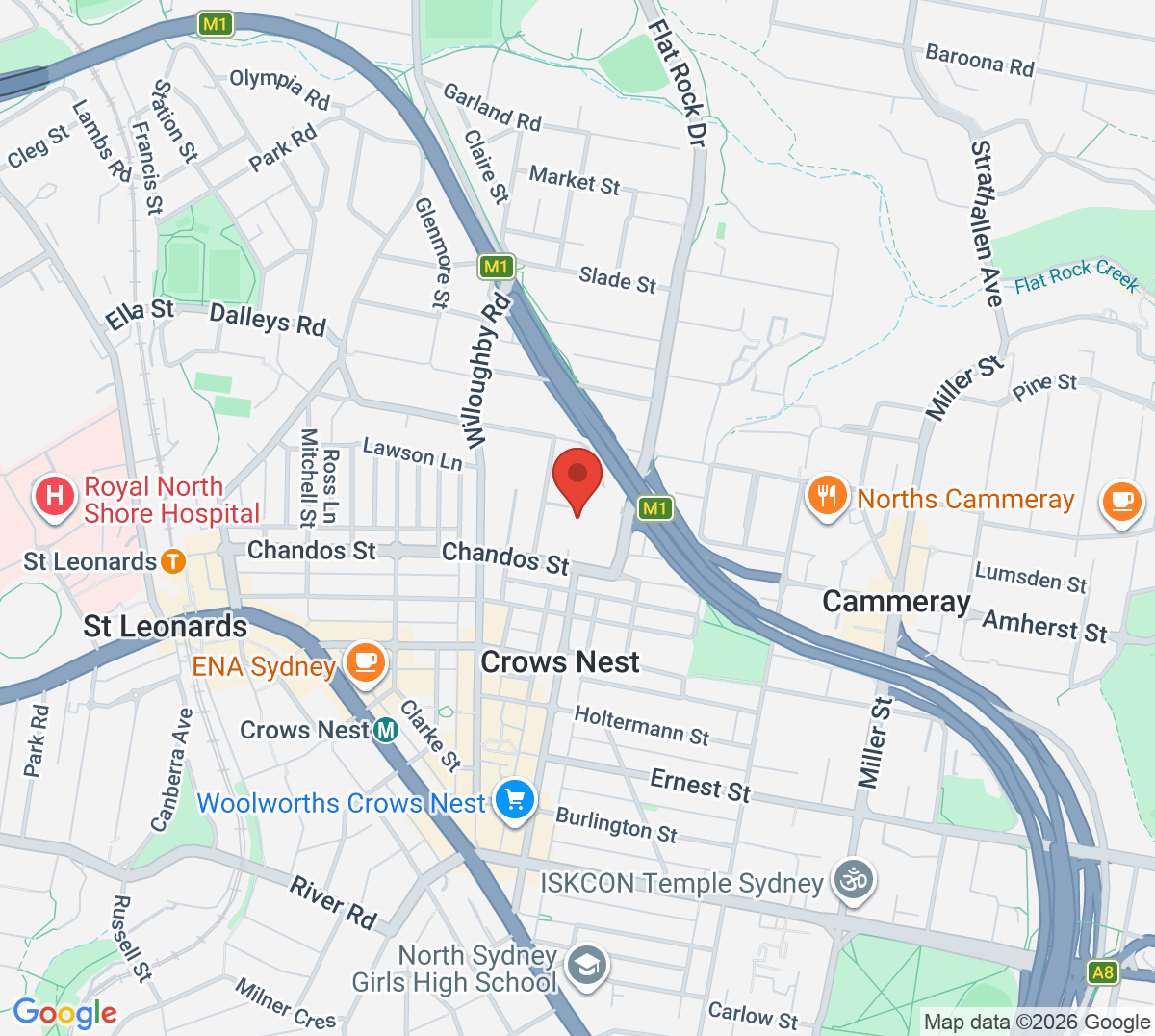 Map of Wheatleigh St - Zone Tennis Academy