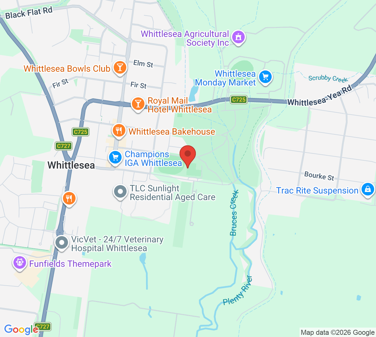 Map of Whittlesea Tennis Club