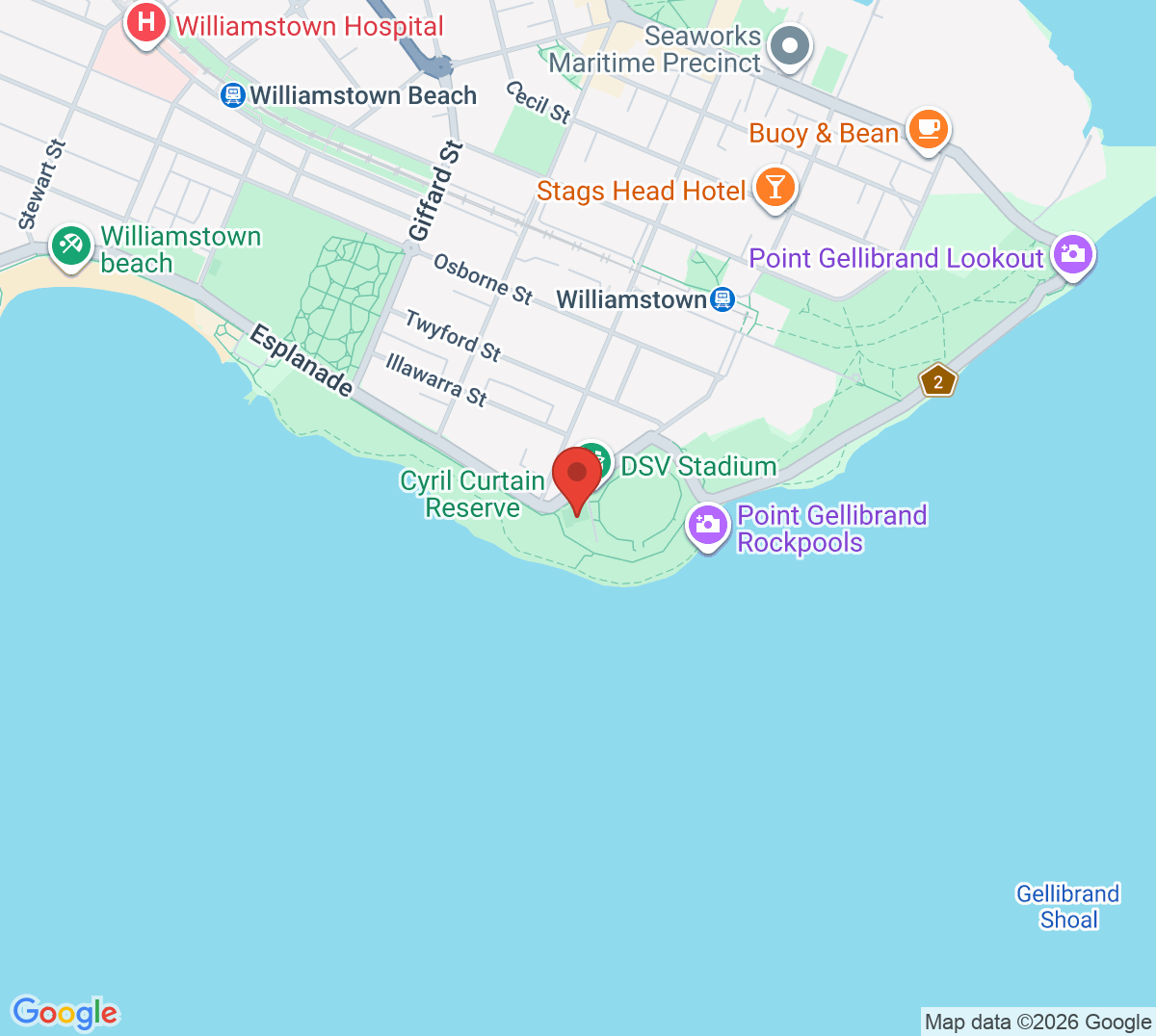 Map of Williamstown Tennis Club