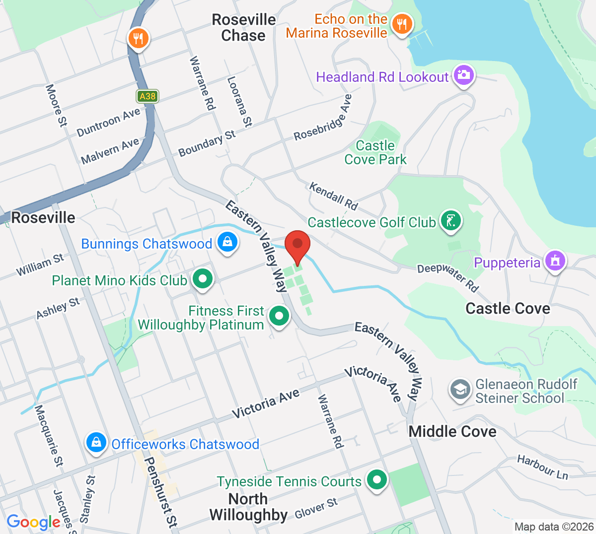 Map of The Willis Recreation and Sports Centre (futsal)