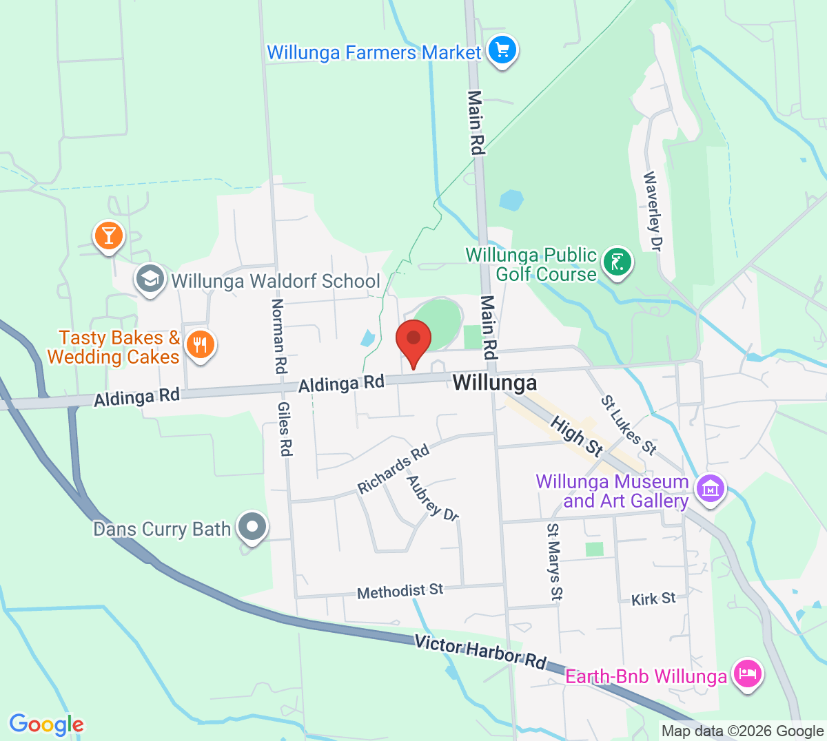 Map of Willunga Tennis Club