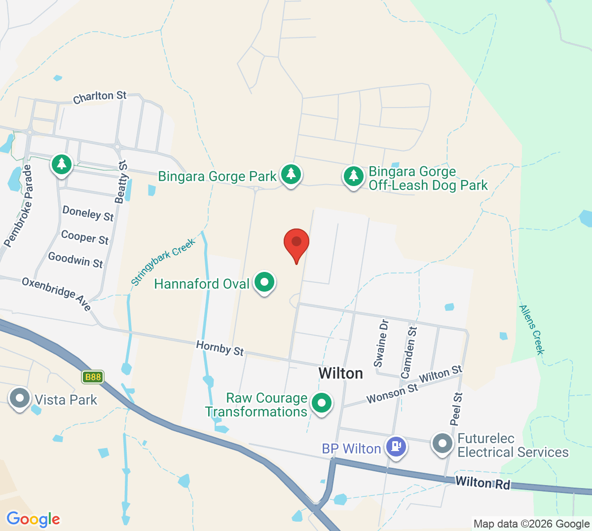 Map of Wilton Tennis Club