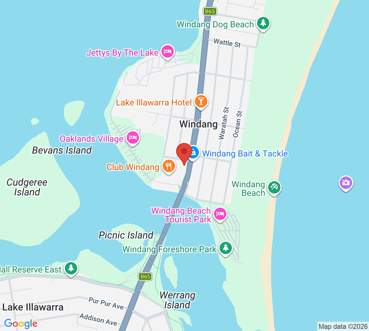 Map of Windang Tennis Club