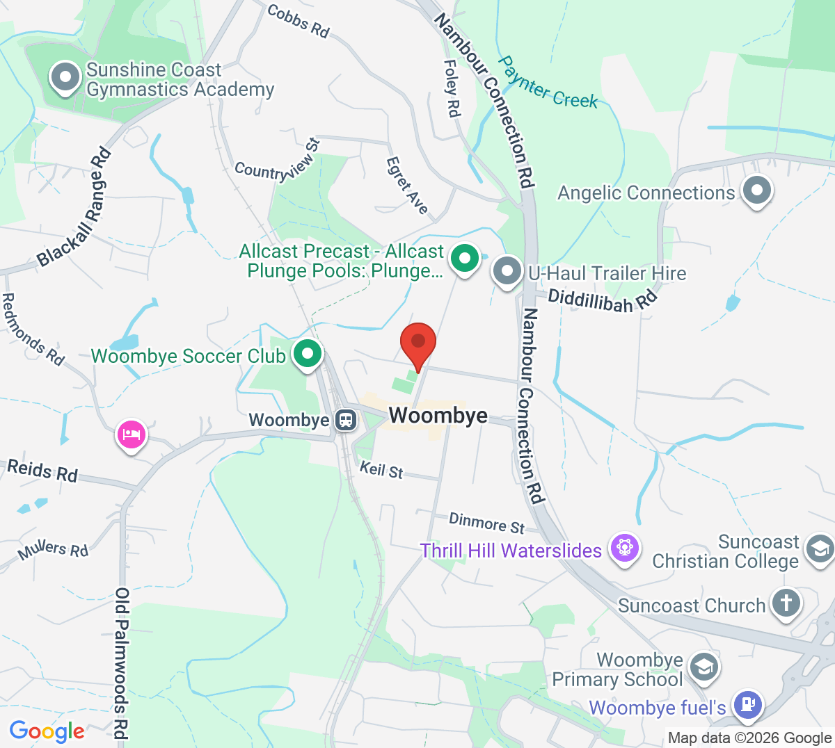 Map of Woombye Tennis Club