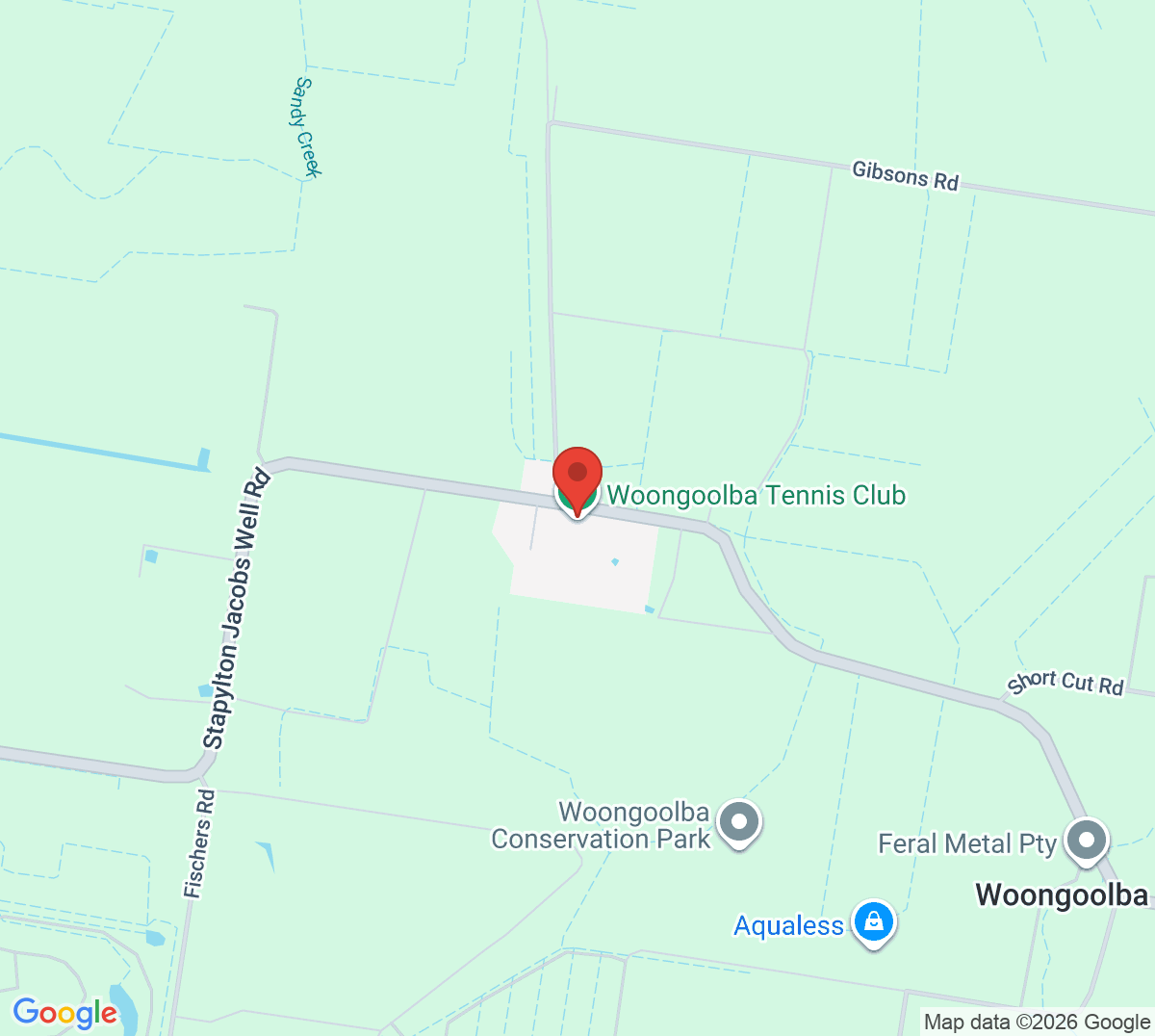 Map of Woongoolba Tennis Club