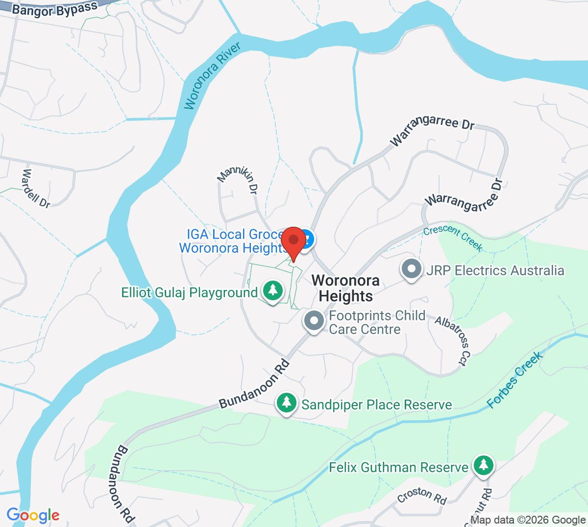 Map of Woronora Heights Tennis Courts