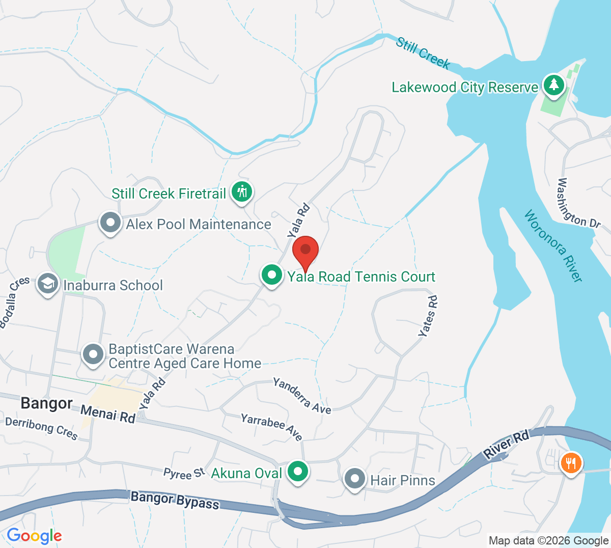 Map of Yala Road Tennis